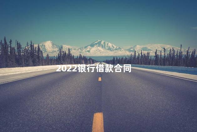 2022银行借款合同