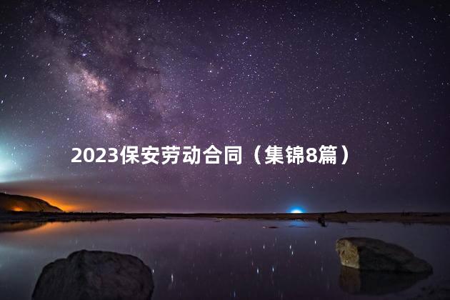 2023保安劳动合同（集锦8篇）