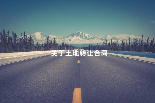 关于土地转让合同