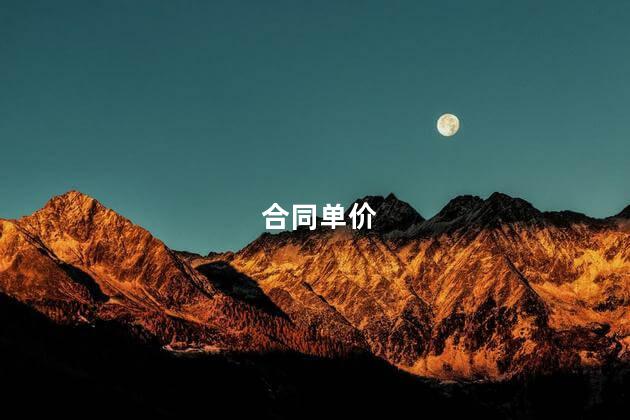 合同单价