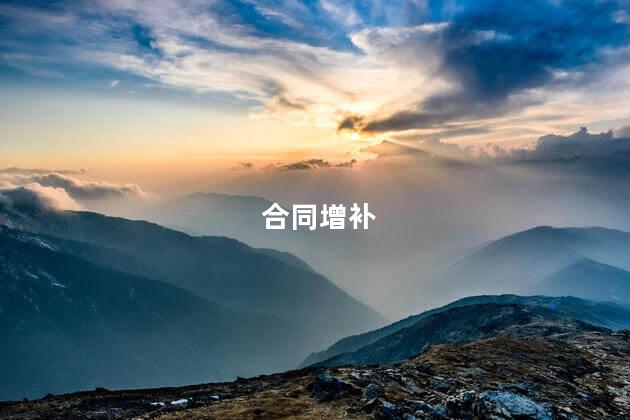 合同增补