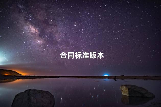 合同标准版本