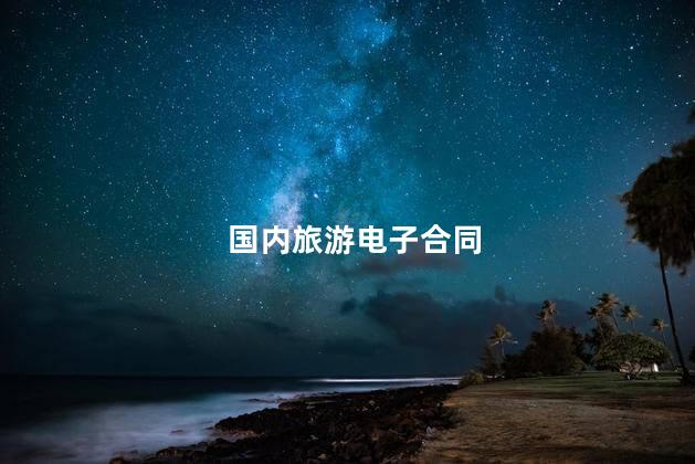 国内旅游电子合同