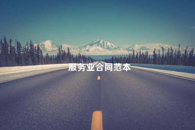 服务业合同范本