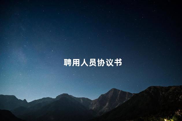 聘用人员协议书