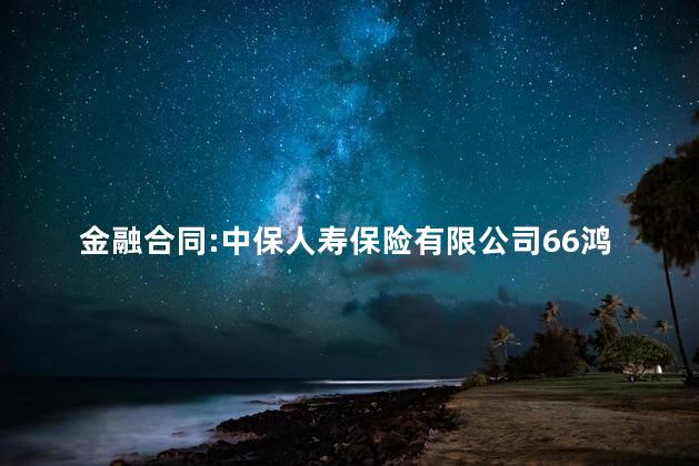 金融合同:中保人寿保险有限公司66鸿运保险(A型)条款